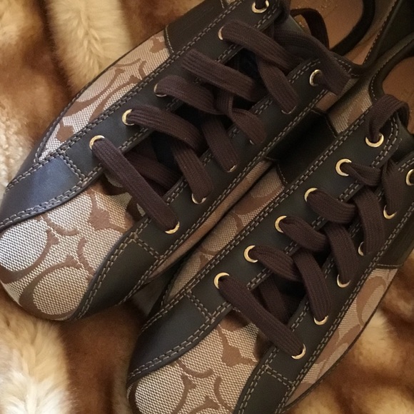 Coach Leather & Canvas Loafer Sneaker Sz 9 - Rare! - Picture 5 of 8